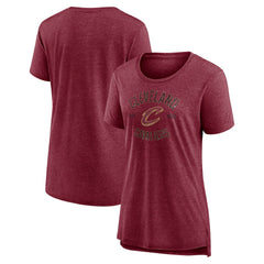 Cleveland Cavaliers Women's Heritage Tri-Blend T-Shirt sale - Heather Wine cheap