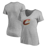 Cleveland Cavaliers Women's Primary Team Logo V-Neck T-Shirt sale - Heathered Gray outlet