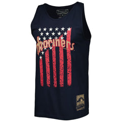Seattle Mariners Cooperstown Collection Stars and Stripes Tank Top - Navy | Mitchell & Ness