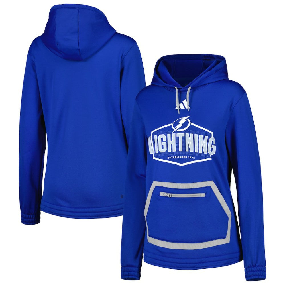 Tampa Bay Lightning adidas Women's Team Pullover Hoodie Blue