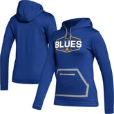 St. Louis Blues adidas Women's Team Pullover Hoodie Blue
