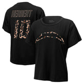 Justin Herbert Los Angeles Chargers Majestic Threads Women's Leopard Player Name & Number T-Shirt - Black outlet
