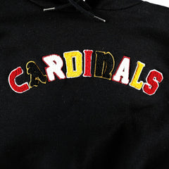 Arizona Cardinals The Wild Collective Women's Cropped Pullover Hoodie - Black for sale
