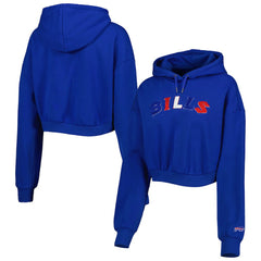 Buffalo Bills The Wild Collective Women's Cropped Pullover Hoodie - Royal sale