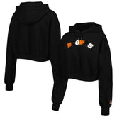 Cleveland Browns The Wild Collective Women's Cropped Pullover Hoodie - Black outlet