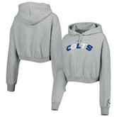Indianapolis Colts The Wild Collective Women's Cropped Pullover Hoodie - Gray for sale
