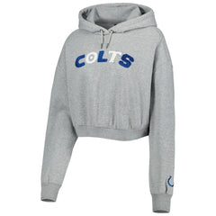 Indianapolis Colts The Wild Collective Women's Cropped Pullover Hoodie - Gray for sale