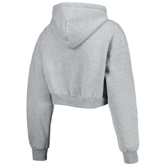 Los Angeles Chargers The Wild Collective Women's Cropped Pullover Hoodie - Gray discount