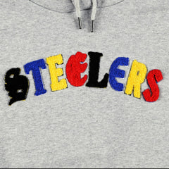 Pittsburgh Steelers The Wild Collective Women's Cropped Pullover Hoodie - Gray outlet