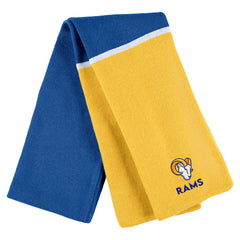 Los Angeles Rams WEAR by Erin Andrews Women's Colorblock Cuffed Knit Hat with Pom and Scarf Set - Royal cheap