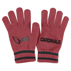 Arizona Cardinals WEAR by Erin Andrews Women's Double Jacquard Cuffed Knit Hat with Pom and Gloves Set - Cardinal outlet