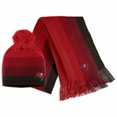 Tampa Bay Buccaneers WEAR by Erin Andrews Women's Ombre Pom Knit Hat and Scarf Set - Red sale