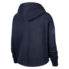 Dallas Mavericks Women's Split Flip Courtside Cropped Pullover Hoodie sale - Navy | Nike discount