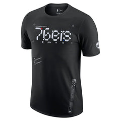 Philadelphia 76ers Courtside Air Traffic Control Max90 T-Shirt - Black | Nike on sale