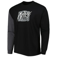 Brooklyn Nets Courtside Versus Flight MAX90 Long Sleeve T-Shirt - Black | Nike shop