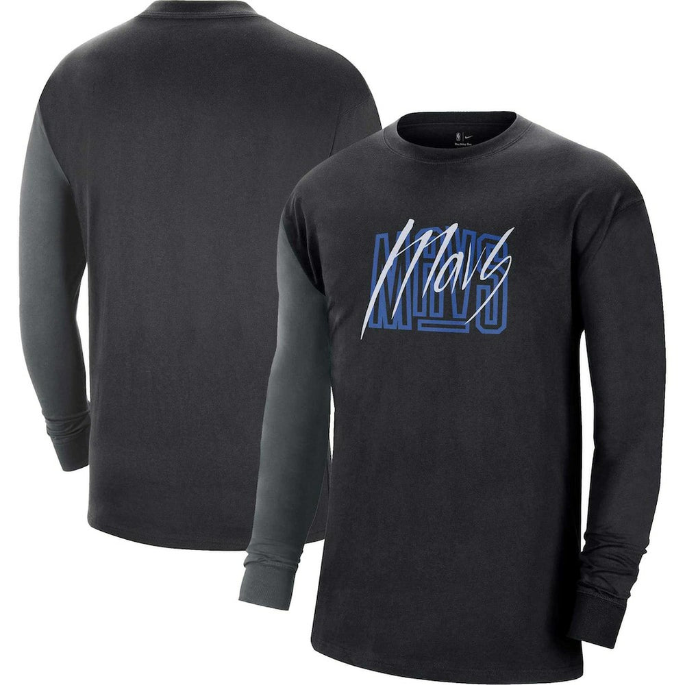 Dallas Mavericks Courtside Versus Flight MAX90 Long Sleeve T-Shirt sale - Black | Nike cheap