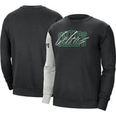 Boston Celtics Courtside Versus Force & Flight Pullover Sweatshirt - Black/Heather Gray | Nike sale