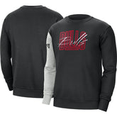 Chicago Bulls Courtside Versus Force & Flight Pullover Sweatshirt sale - Black/Heather Gray | Nike discount