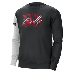 Chicago Bulls Courtside Versus Force & Flight Pullover Sweatshirt sale - Black/Heather Gray | Nike discount