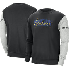 Golden State Warriors Courtside Versus Force & Flight Pullover Sweatshirt sale - Black/Heather Gray | Nike shop