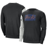 New York Knicks Courtside Versus Force & Flight Pullover Sweatshirt - Black/Heather Gray | Nike shop
