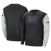 Phoenix Suns Courtside Versus Force & Flight Pullover Sweatshirt - Black/Heather Gray | Nike for sale