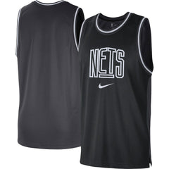 Brooklyn Nets Courtside Versus Force Split DNA Performance Mesh Tank Top - Black/Anthracite | Nike sale