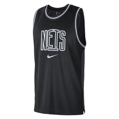 Brooklyn Nets Courtside Versus Force Split DNA Performance Mesh Tank Top - Black/Anthracite | Nike sale