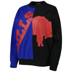 Buffalo Bills Women's Big Face Pullover Sweatshirt - Royal/Black outlet