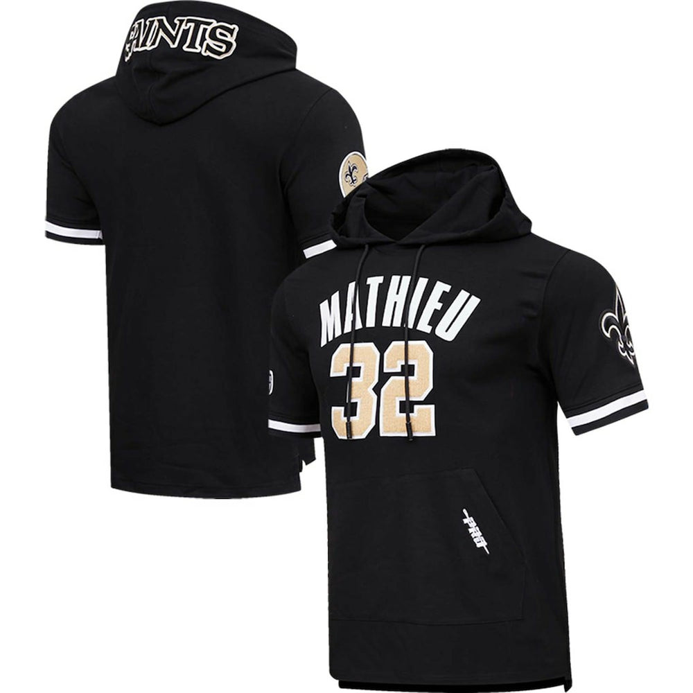 Tyrann Mathieu New Orleans Saints Pro Standard Player Name & Number Hoodie T-Shirt - Black for sale
