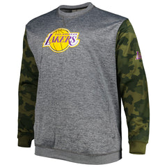 Los Angeles Lakers Big & Tall Camo Stitched Sweatshirt - Heather Charcoal | Fanatics on sale