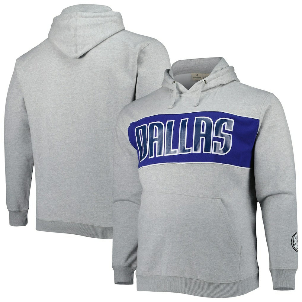 Dallas Mavericks Big & Tall Wordmark Pullover Hoodie sale - Heather Gray | Fanatics outlet