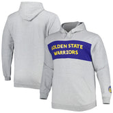 Golden State Warriors Big & Tall Wordmark Pullover Hoodie sale - Heather Gray | Fanatics outlet