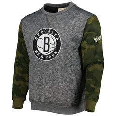 Brooklyn Nets Camo Stitched Sweatshirt - Heather Charcoal | Fanatics shop