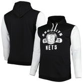 Brooklyn Nets Big & Tall Bold Attack Pullover Hoodie - Black/White | Fanatics outlet