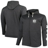 Brooklyn Nets Big & Tall Down and Distance Full-Zip Hoodie - Heathered Black | Fanatics for sale