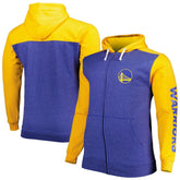 Golden State Warriors Big & Tall Down and Distance Full-Zip Hoodie sale - Royal/Gold | Fanatics discount