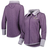 Baltimore Ravens Women's Sport Sun Fade Full-Zip Sweatshirt - Heathered Purple outlet