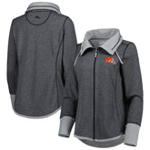 Cleveland Browns Women's Sport Sun Fade Full-Zip Sweatshirt - Heathered Black online