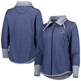 Dallas Cowboys Women's Sport Sun Fade Full-Zip Sweatshirt - Heathered Navy outlet