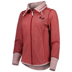Tampa Bay Buccaneers Women's Sport Sun Fade Full-Zip Sweatshirt - Heathered Red discount