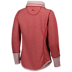 Tampa Bay Buccaneers Women's Sport Sun Fade Full-Zip Sweatshirt - Heathered Red discount
