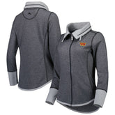 Washington Commanders Women's Sport Sun Fade Full-Zip Sweatshirt - Heathered Black on sale