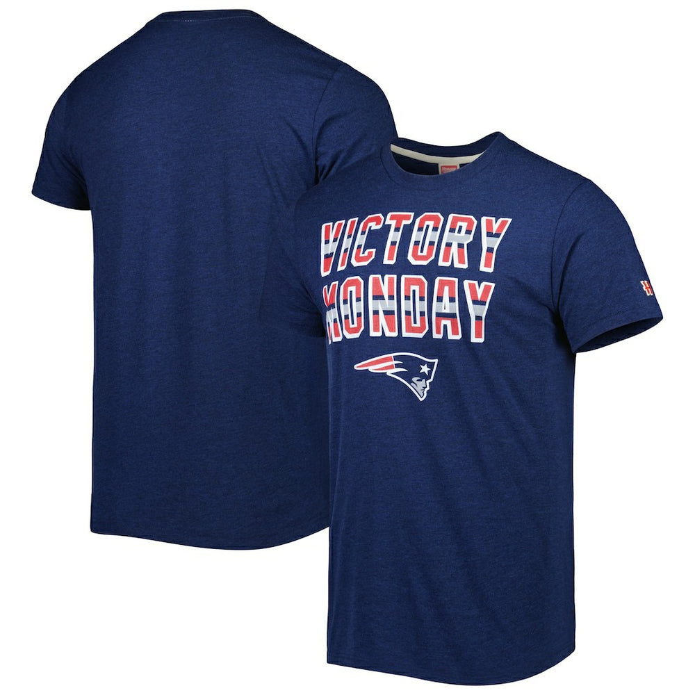 New England Patriots Homage Victory Monday Tri-Blend T-Shirt - Navy discount