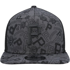 Pittsburgh Pirates Repeat A-Frame 9FIFTY Trucker Snapback Hat - Black | New Era