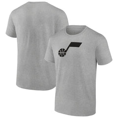 Utah Jazz Solid Primary Logo T-Shirt - Heathered Gray sale