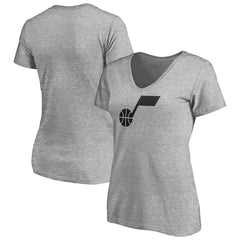 Utah Jazz Women's Primary Team Logo V-Neck T-Shirt - Heathered Gray online