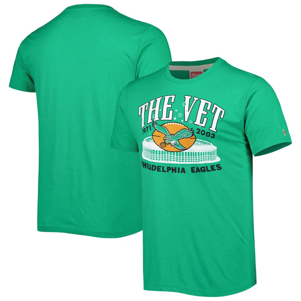 Philadelphia Eagles Homage Stadium Tri-Blend T-Shirt - Green online