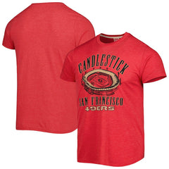 San Francisco 49ers Homage Stadium Tri-Blend T-Shirt - Scarlet online