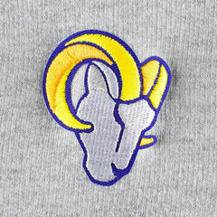 Los Angeles Rams Antigua Women's Lightweight Jackpot Raglan Half-Zip Pullover Hoodie - Heather Gray cheap